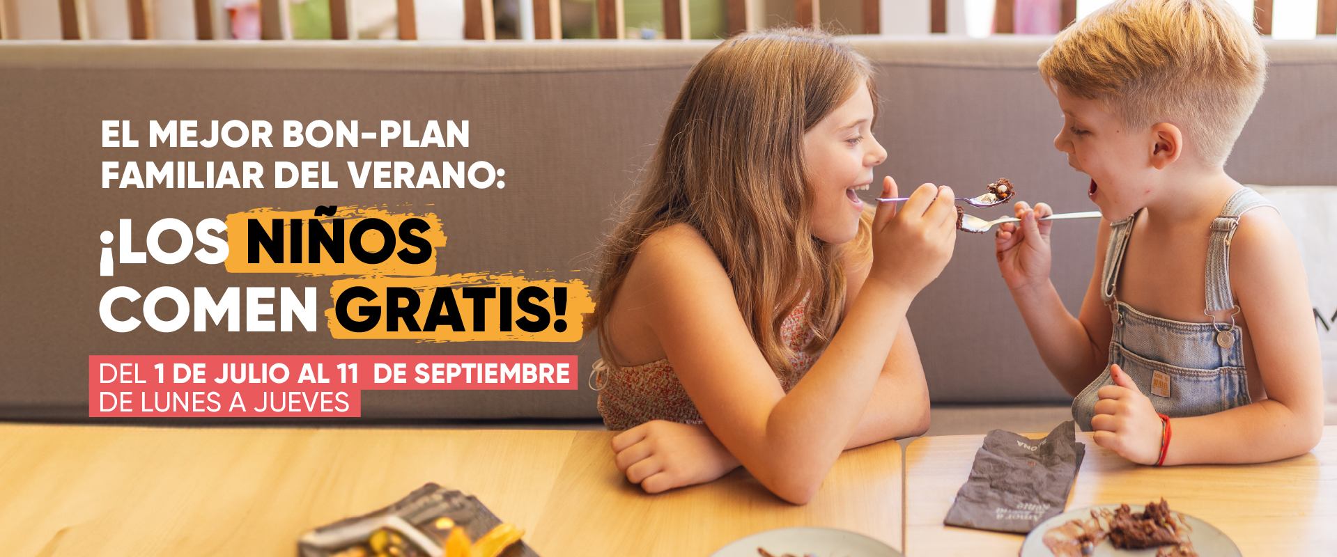 LOS NIÑOS COMEN GRATIS ESTE VERANO